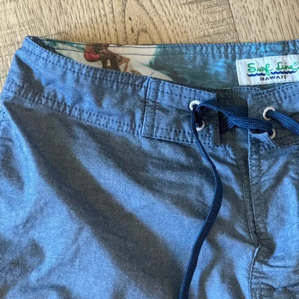 Original Jams Surf Line Hawaii Navy Board Shorts Size 28 Swim Trunks